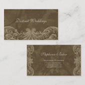 Visite Brun antique de wedding planner de roses de carte (Devant / Derrière)