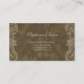 Visite Brun antique de wedding planner de roses de carte (Dos)