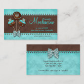 Visite Brun bleu d'étincelle de boulangerie de carte de (Devant / Derrière)