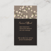 Visite Brun de fleurs de cerisier de spa de carte de (Dos)