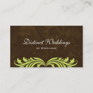 Visite Brun rose de wedding planner d'antiquité de carte