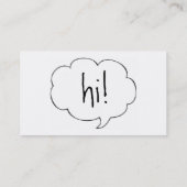 Visite BULLE HI ! carte de profil (Dos)