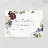 Visite Burgundy Gold Géométrique Devinez combien de carte (Devant)