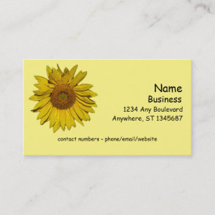 Visite Bus. Carte - Fleur de tournesol