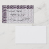 Visite Bus. Carte - Motif de courtepointe - Éclats de fil (Devant / Derrière)