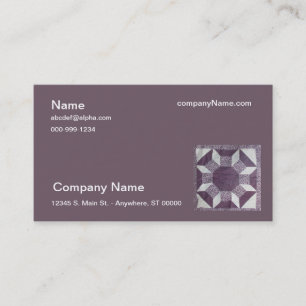 Visite Bus. Carte - motif de courtepointe violet