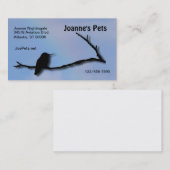 Visite Bus. Carte - Silhouette de colibri (Devant / Derrière)