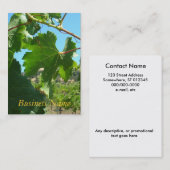 Visite Bus. Carte - Vin de raisin (Devant / Derrière)