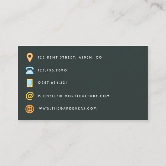 Visite Cactus du désert Succulents QR Code Carte de visit (Dos)