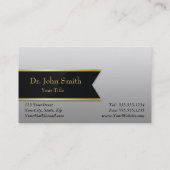 Visite Caducée Médicale professionnel d'or - carte de (Dos)