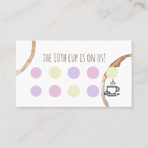 Visite café de la carte de fidélité