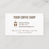 Visite Café Rustique Kraft Cups Carte de fidélité café (Dos)