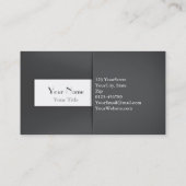 Visite Caisse grise professionnelle moderne - carte de (Dos)