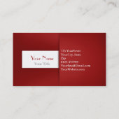 Visite Caisse rouge professionnelle moderne - carte de (Dos)