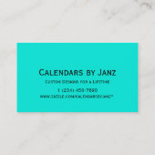 Visite Calendrier 2018 de turquoise par le carte de (Dos)