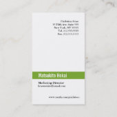 Visite Calendrier 2024 Portefeuille taille Carte de visit (Dos)