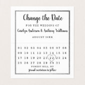 Visite Calendrier moderne Silver Foil Changer la carte de (Intérieur déplié)