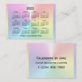 Visite Calendrier Shimmer 2022 par Janz Mighty Carte de v (Devant / Derrière)