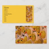 Visite Canards en caoutchouc jaune mignons Carte de visit (Devant / Derrière)