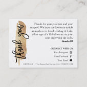 Visite Candle Care Gold Gliter Chic Script Carte de remer (Devant)