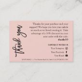 Visite Candle Care Pink Chic Script Carte de remerciement (Devant)
