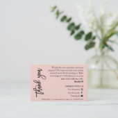 Visite Candle Care Pink Chic Script Carte de remerciement (Debout devant)