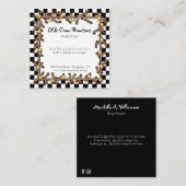 Visite Carré Berries et étoiles de pays primitif Carte de visit (Devant / Derrière)