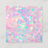 Visite Carré brillant opal texture carte de réduction (Dos)