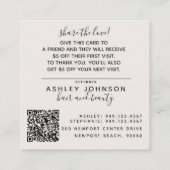 Visite Carré Brosse botanique moderne et carte de référence noi (Dos)