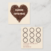 Visite Carré Café carte de fidélité café haricots (Devant / Derrière)