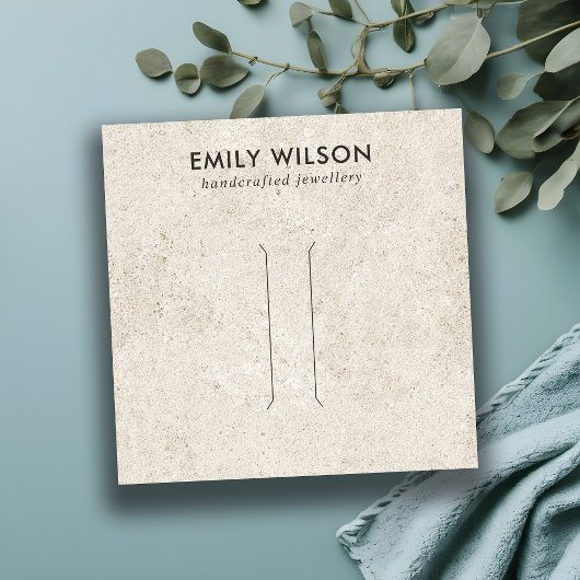 VISITE CARRÉ CARTE D'AFFICHAGE DE CLIP DE CHEVEUX EN STUCCO BLA