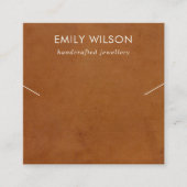 VISITE CARRÉ CARTE D'AFFICHAGE DE LA BANDE DE TEXTURE EN CUIR T (Devant)