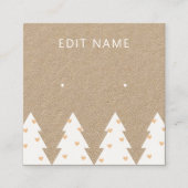 Visite Carré Carte d'affichage de l'oreille de Noël (Devant)