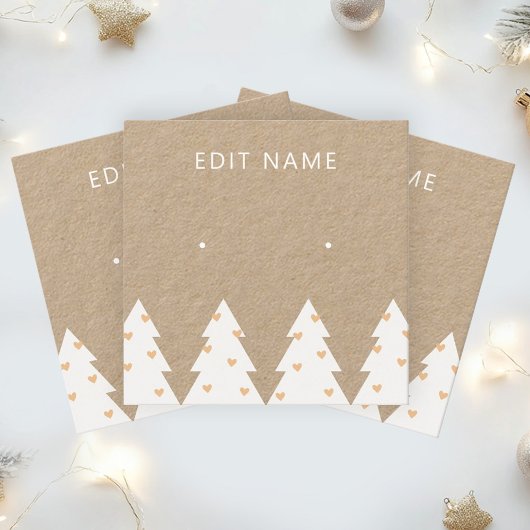 Visite Carré Carte d'affichage de l'oreille de Noël