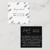 Visite Carré Carte d'annulation de rendez-vous (Devant / Derrière)