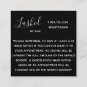 Visite Carré Carte d'annulation de rendez-vous (Dos)