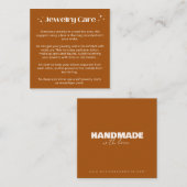 Visite Carré Carte de bijoux, notice de commande, notice de soi (Devant / Derrière)