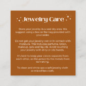 Visite Carré Carte de bijoux, notice de commande, notice de soi (Devant)