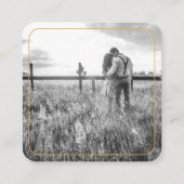 Visite Carré Carte de boîtier RSVP pour code QR Mariage BUDGET (Dos)