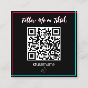 Visite Carré Carte de code QR des médias sociaux personnels Fol