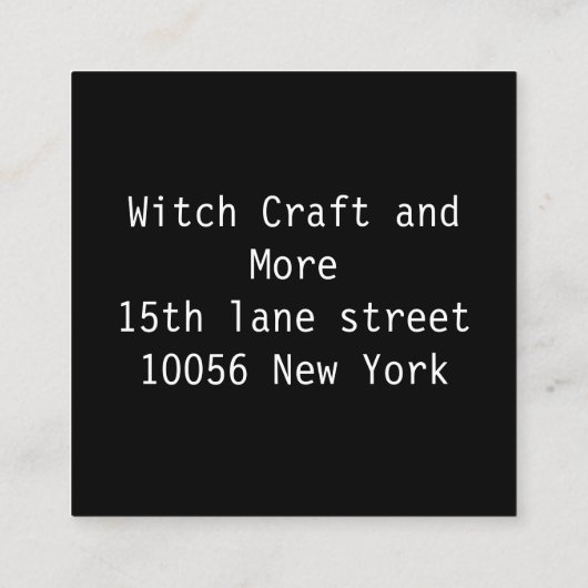 Visite Carré Carte de démarrage empress (Dos)