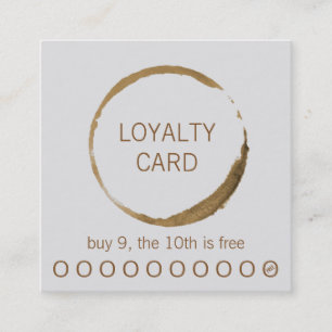 Visite Carré Carte de fidélité au café - tache de café