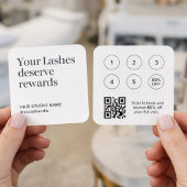 Visite Carré Carte de fidélité Lash Rewards avec code QR