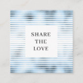 Visite Carré Carte de fidélité moderne Foil Bleu (Devant)