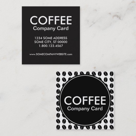 Visite Carré carte de la société (Devant / Derrière)