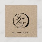 Visite Carré Carte de marque artisanale avec code QR (Devant)