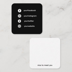 Visite Carré Carte de médias sociaux carrée Rencontres amusan