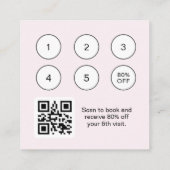 Visite Carré Carte de parrainage beauté avec QR Code (Dos)