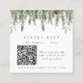 Visite Carré Carte de pièce jointe du code QR de Noël (Devant)