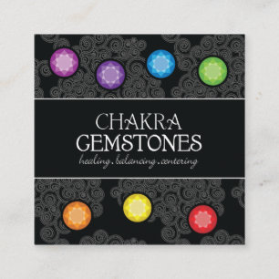 Visite Carré Carte de portefeuille Chakra Gemstones